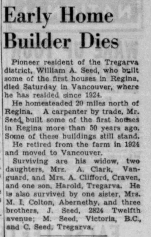 Obituary: William A. Seed