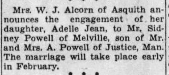Engagement: Alcorn--Powell
