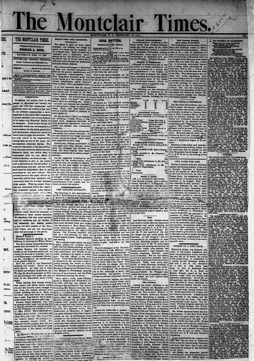 The Montclair Times, February 17, 1877