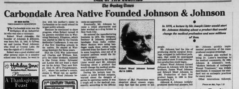 Carbondale Area Native Founded Johnson & Johnson