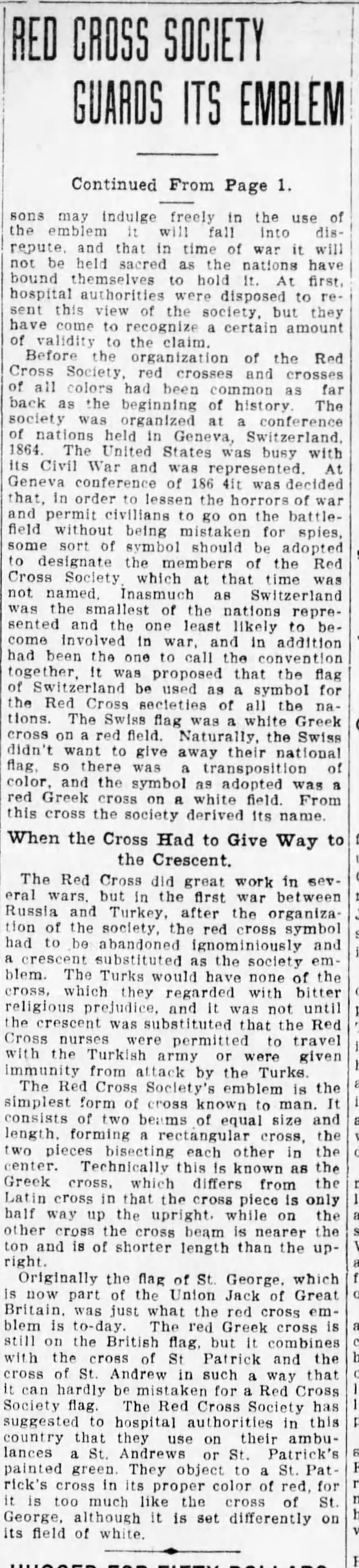 Heraldry Clipping: (Part 2) Red Cross Society Guards Its Emblem