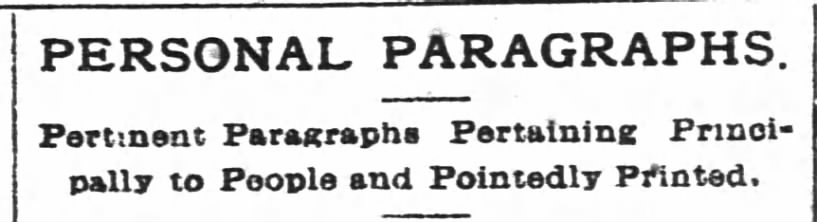 Social news column title, 1894