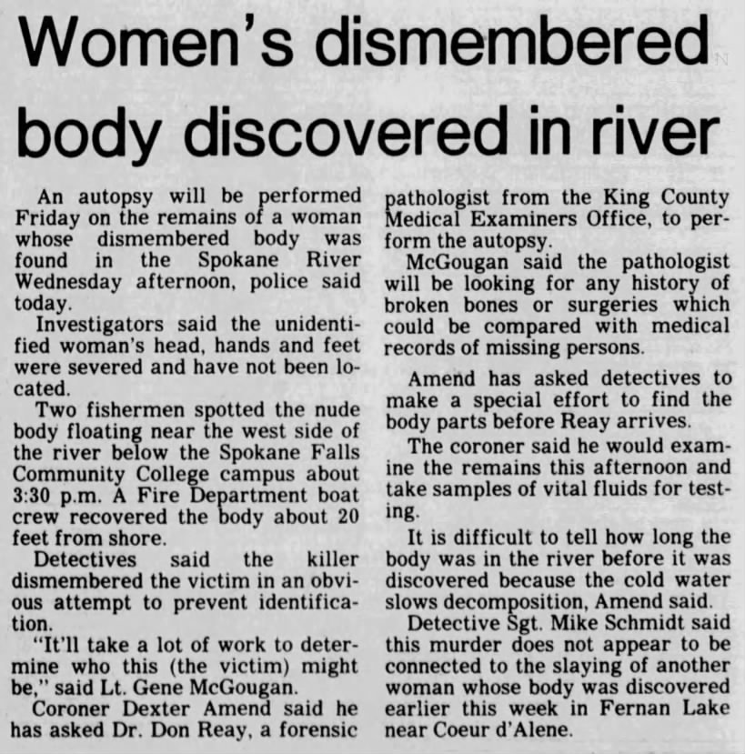 "Women's dismembered body discovered in river"