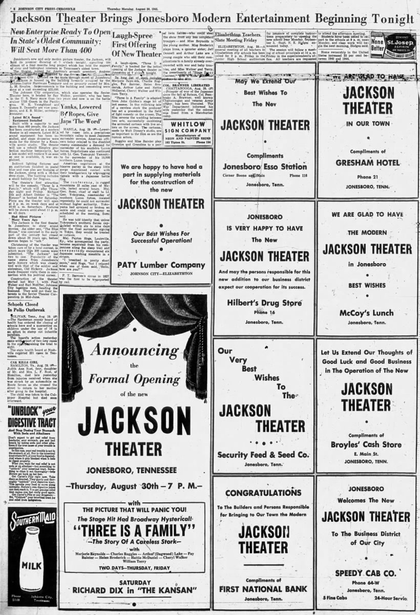Jackson theatre opening