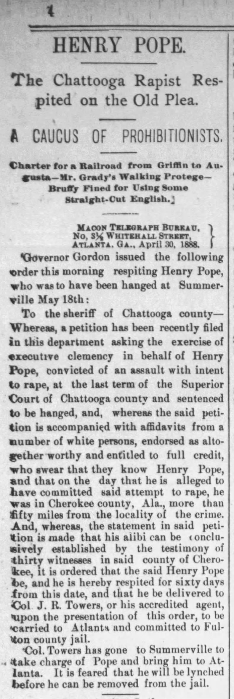 Henry Pope  Chattooga Rapist