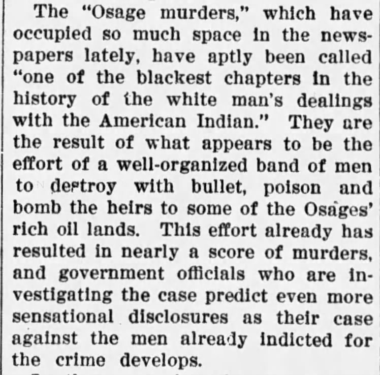 The Osage Murders 1926 
