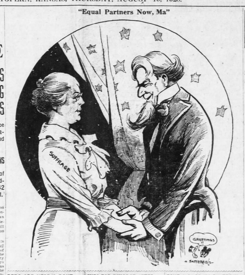 Pro-suffrage editorial cartoon