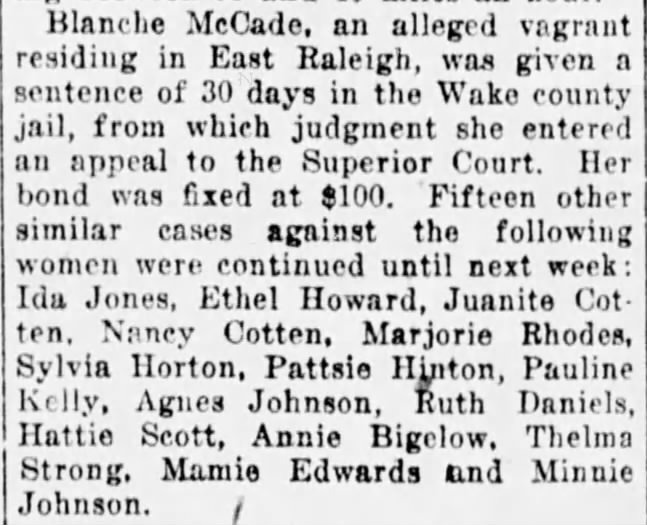 Blanche McCade sentenced