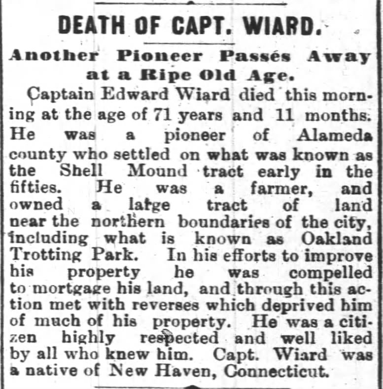 Death of Capt. Wiard.
Edward Wiard