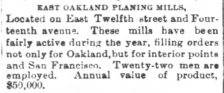 East Oakland Planing Mills