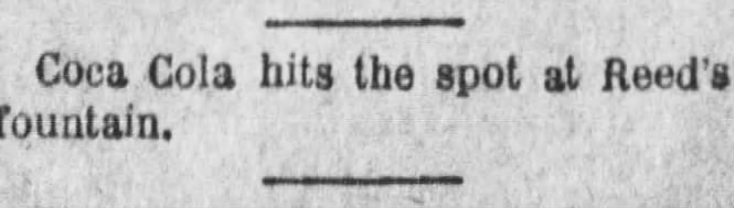 "Coca Cola hits the spot" (1911).