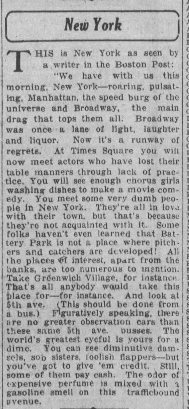 Lane of light, laughter and liquor=Broadway (1922).