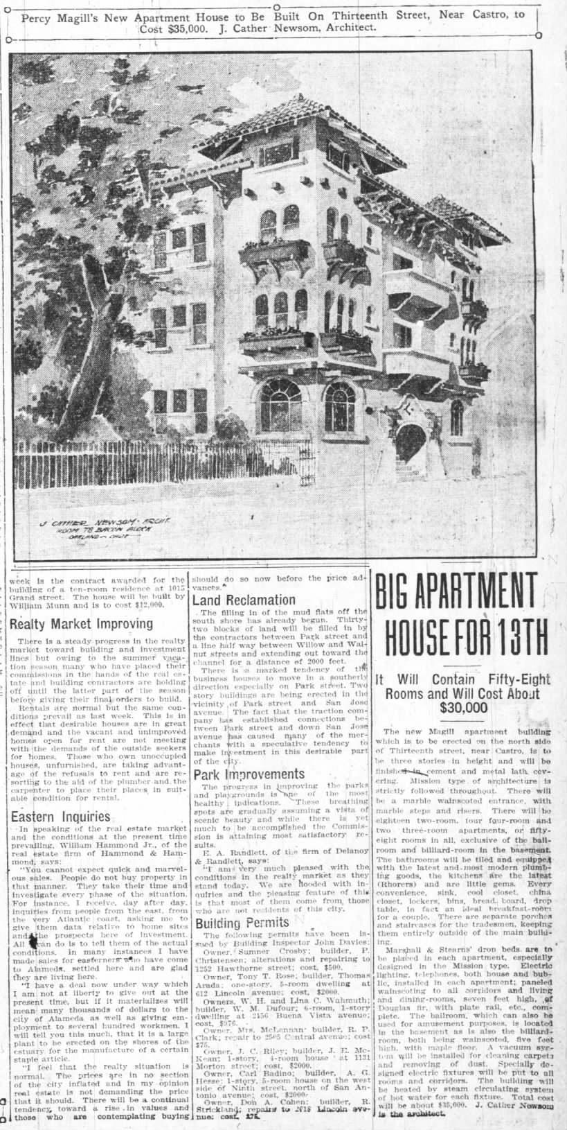 Magill Apartments -- 13th and Castro -- Marshall and Stearns wall beds