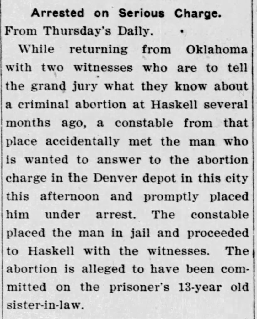 1907 abortion prosecution