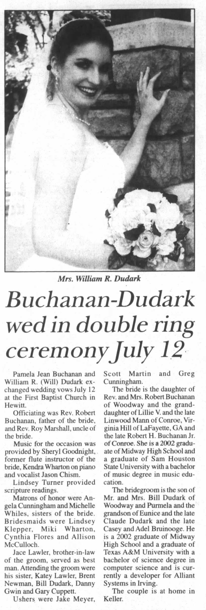 Buchanan-Dudark Wedding