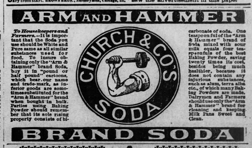 Arm & Hammer ad, 1888