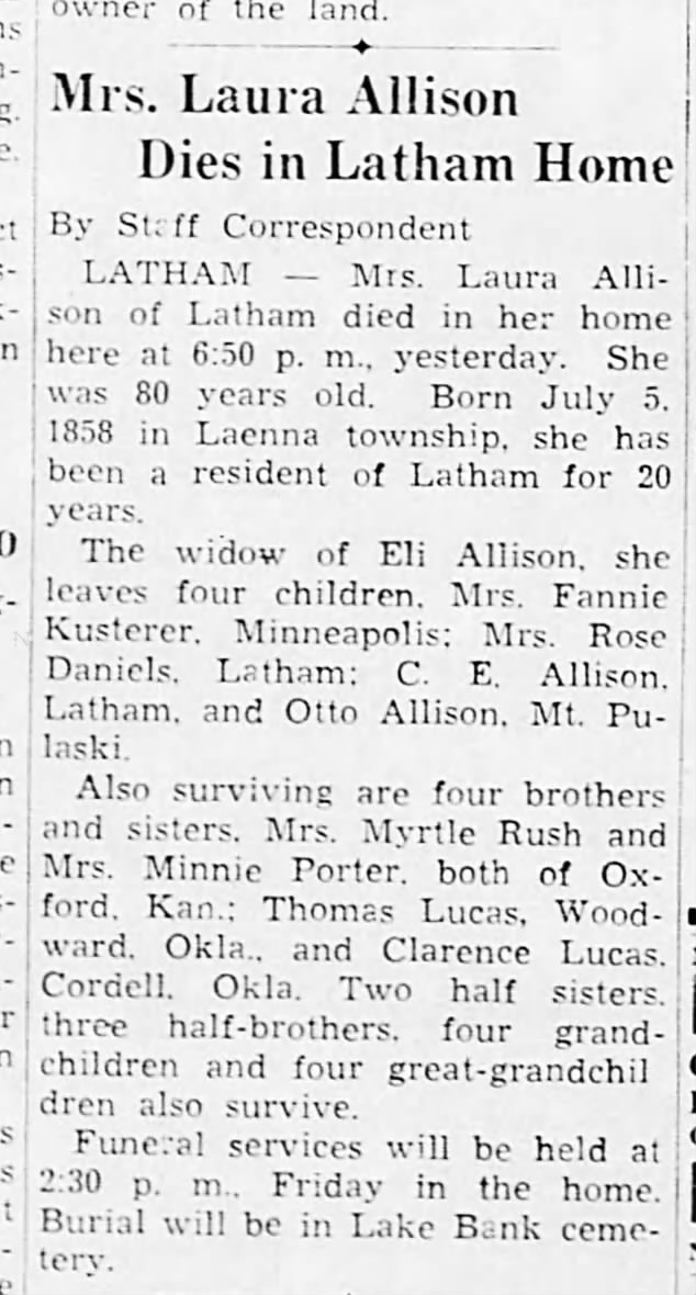 Laura Alice Lucas Obituary - Newspapers.com