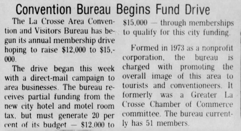1975-04 Convention Bureau Membership Drive