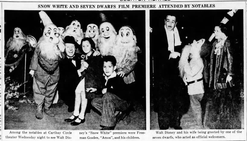 Images from Hollywood premiere of "Snow White"