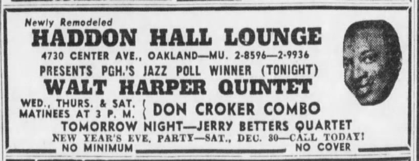 Haddon Hall Lounge - Dec. 1961
