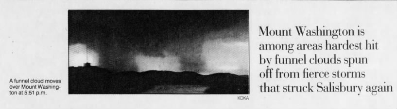 Photo of the Mt. Washington/Pittsburgh Tornado.