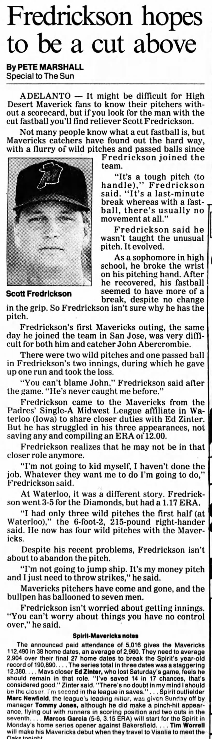 Scott Fredrickson - July 1, 1991 - Greatest21Days.com