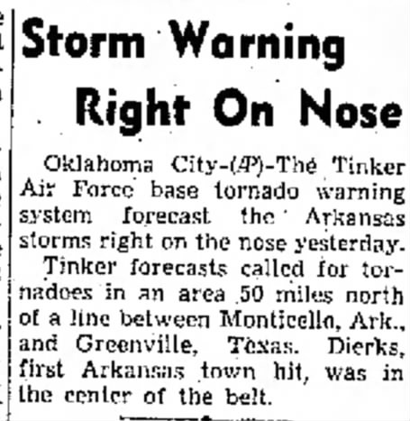 Tinker Tornado - 22 Mar 1952
