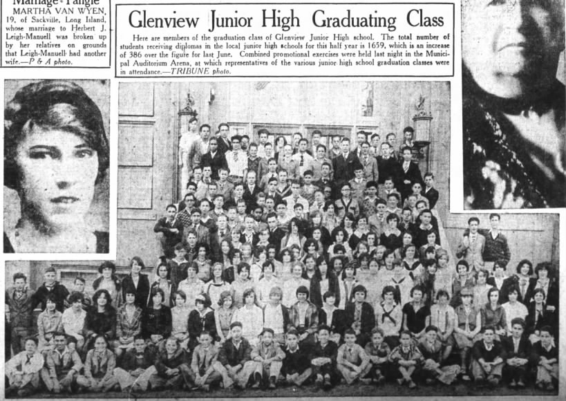 Glenview Junior High graduating class