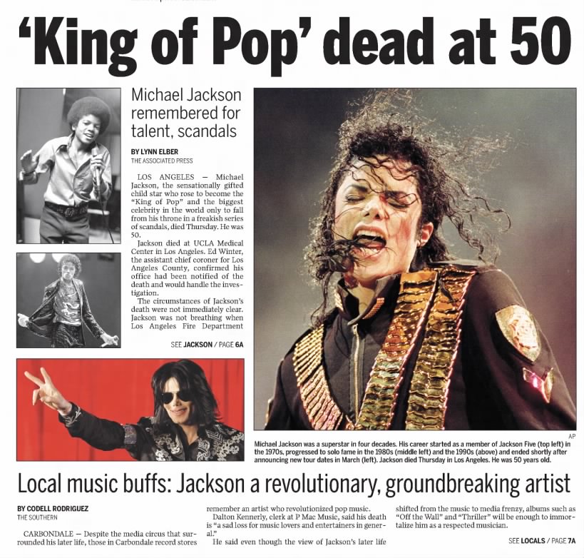Revisor trække sig tilbage kode Michael Jackson Dead - Newspapers.com