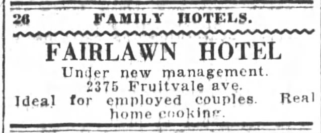 Fairlawn Hotel -- under new management
