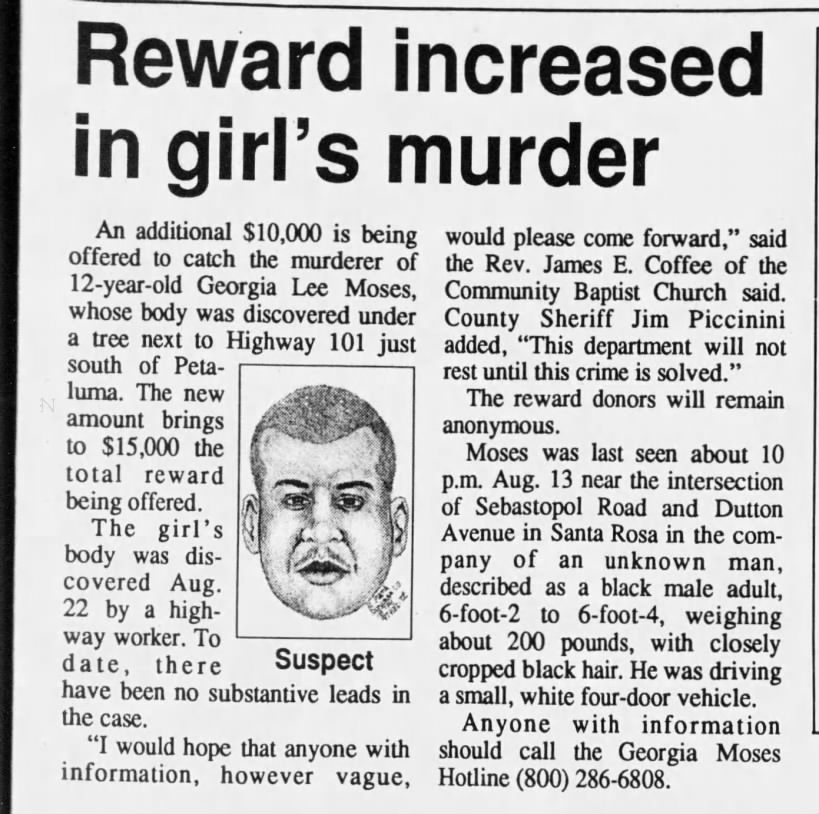 Reward increased in girl's murder