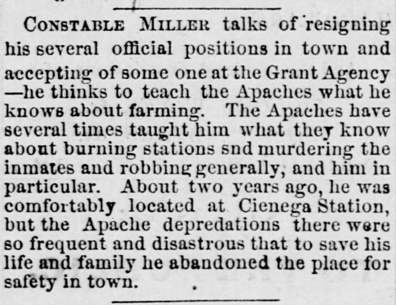 AZ Weekly Citizen (Tucson)  20 July 1872