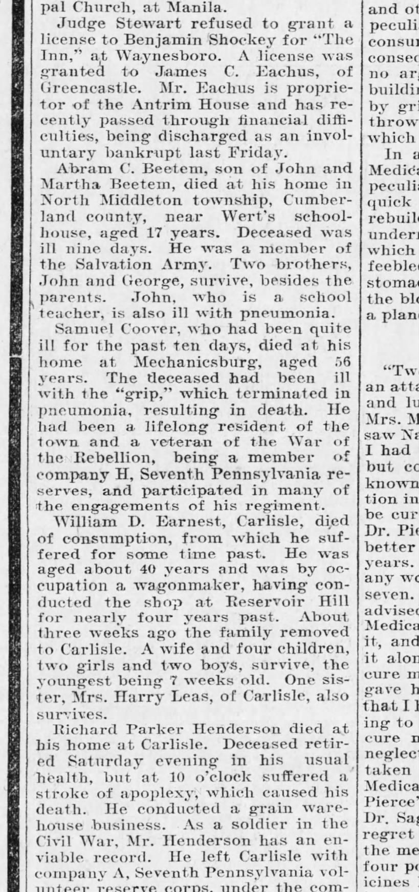 1901 February 13 Harrisburg Telegraph