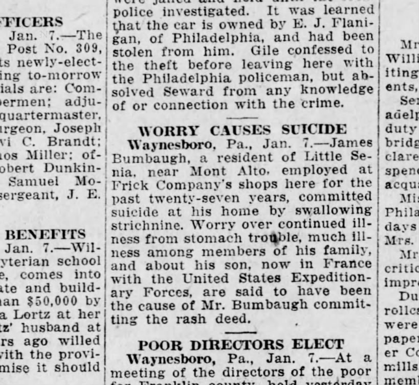 1919 January 7 Harrisburg Telegraph