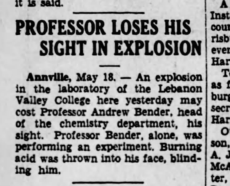 1929 May 18 Bender Explosion