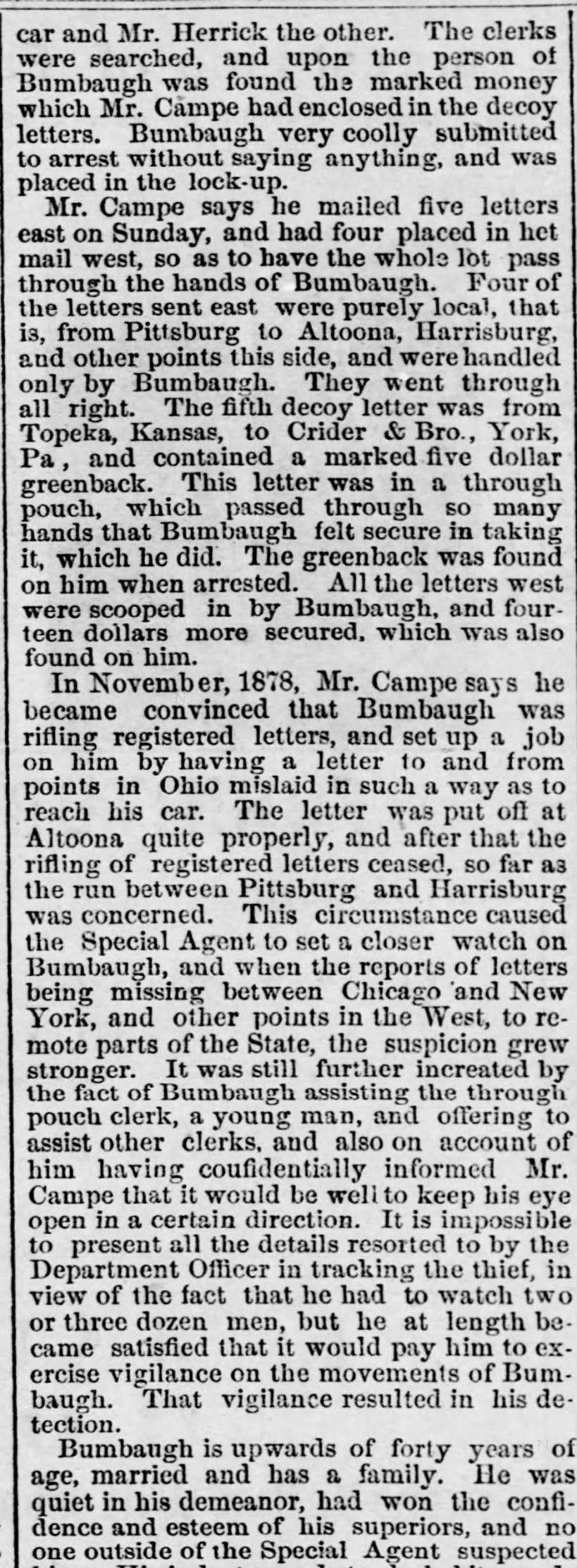 Bumbaugh2 1 28 1880 Harrisburg Telegraph