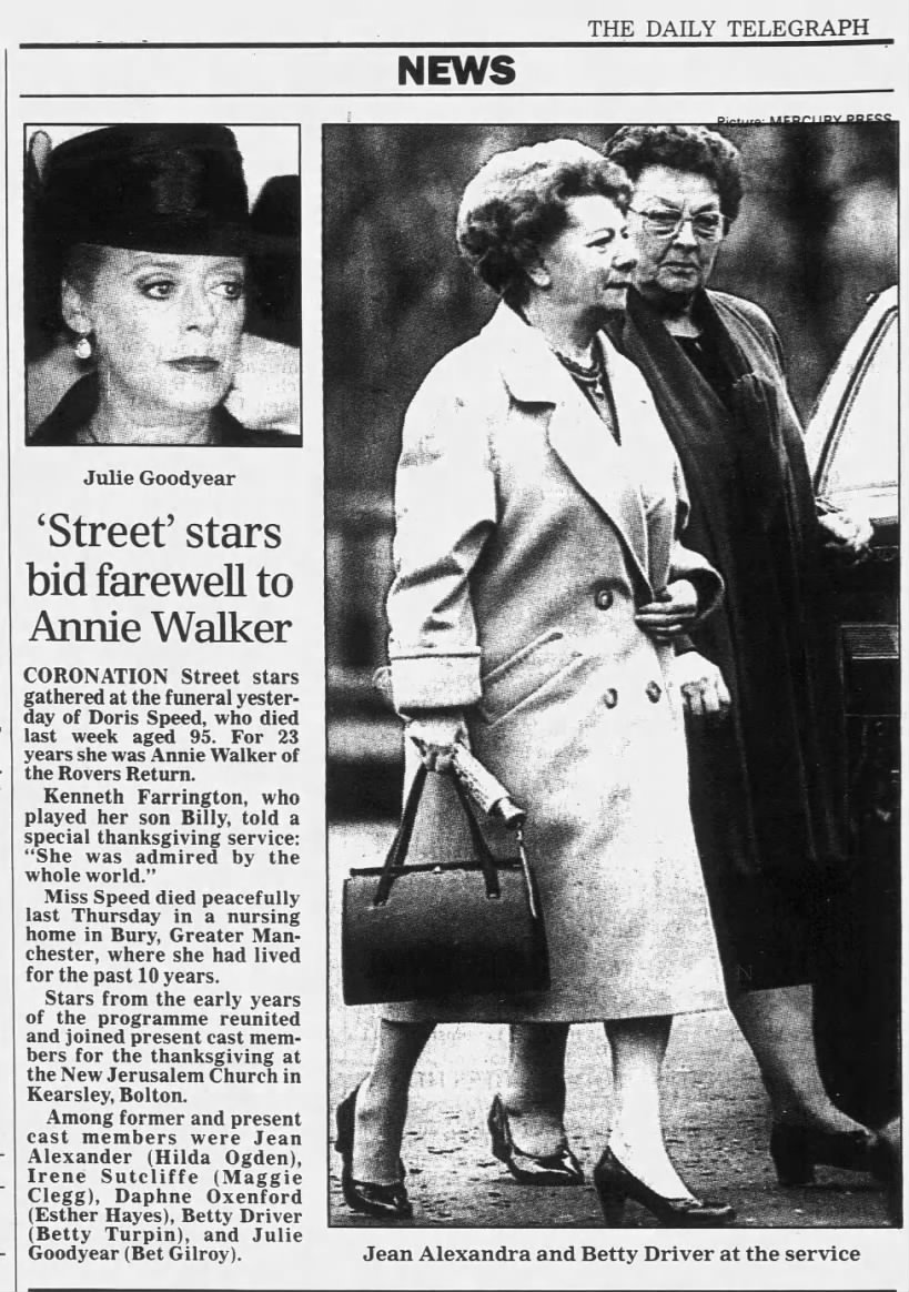 'Street' stars bid farewell to Annie Walker
