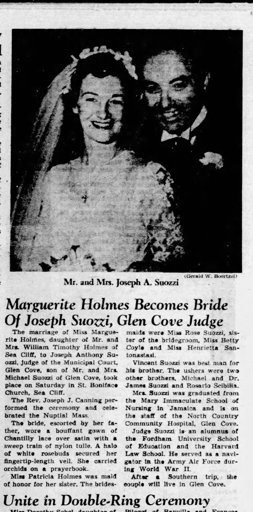 Marriage of Holmes / Suozzi