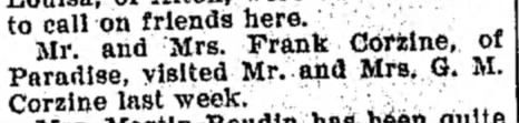 Frank and Annie Corzine.  Not sure who G. M. Corzine is.