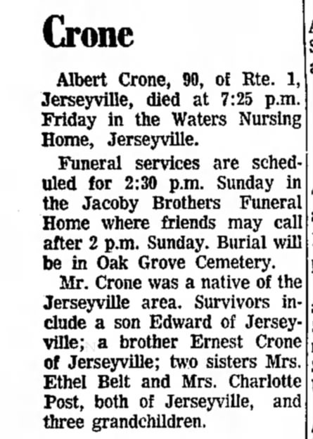 Alton Evening Telegraph, Alton, IL  25 March 1967
