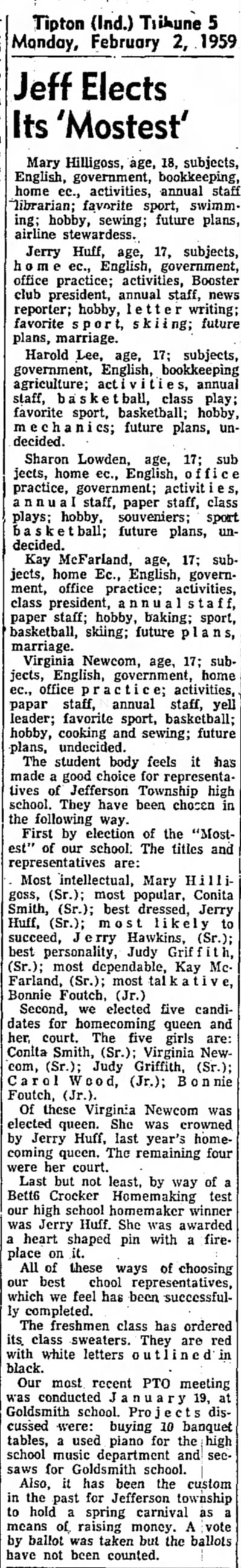 Tipton Tribune
Tipton, Indiana
2 February 1959
Page 5