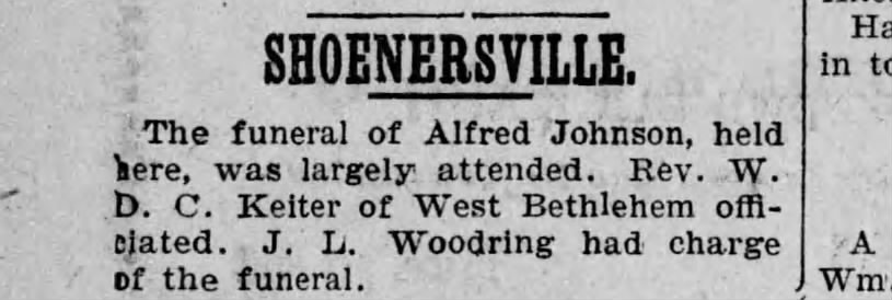 from The Allentown Leader 31 March 1903
