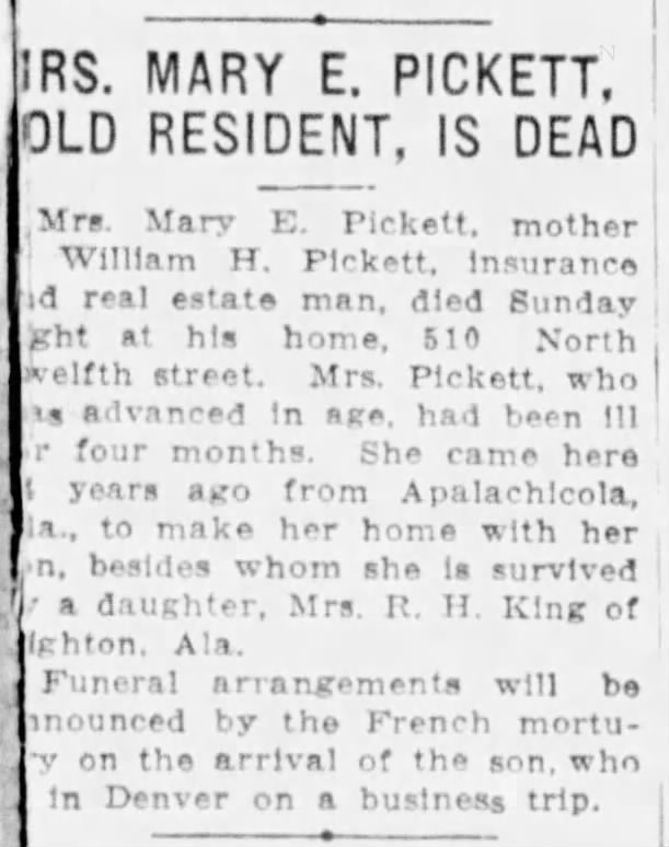 Obituary: Mary E. Pickett