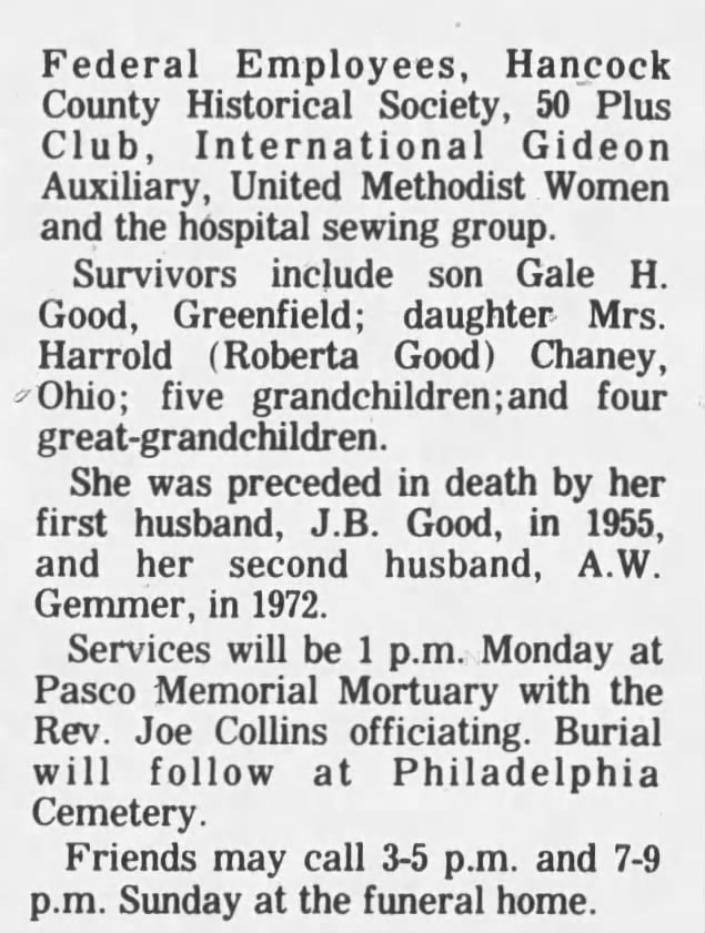 1990 Laoma Eastes Good Gemmer Obituary, part 2