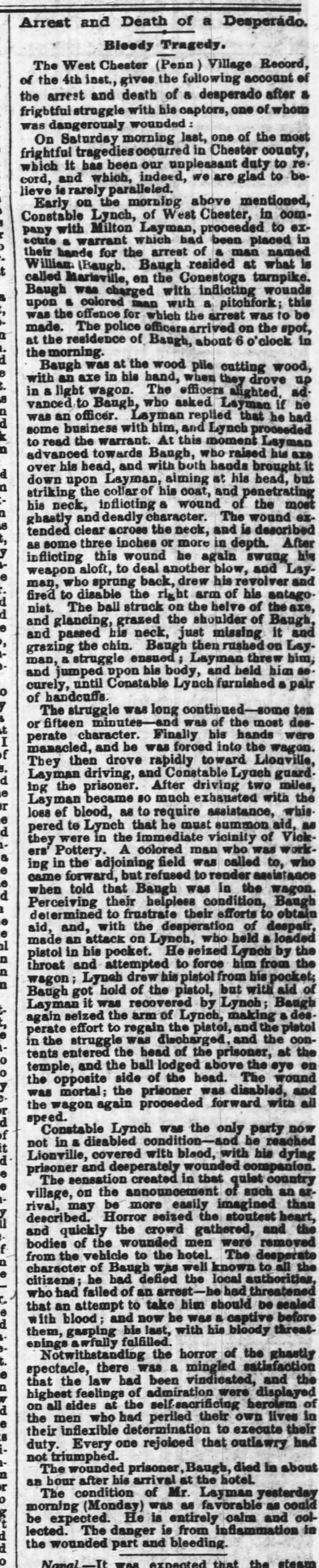 12 Aug 1857 from the Times - Picayune, New Orleans, LA