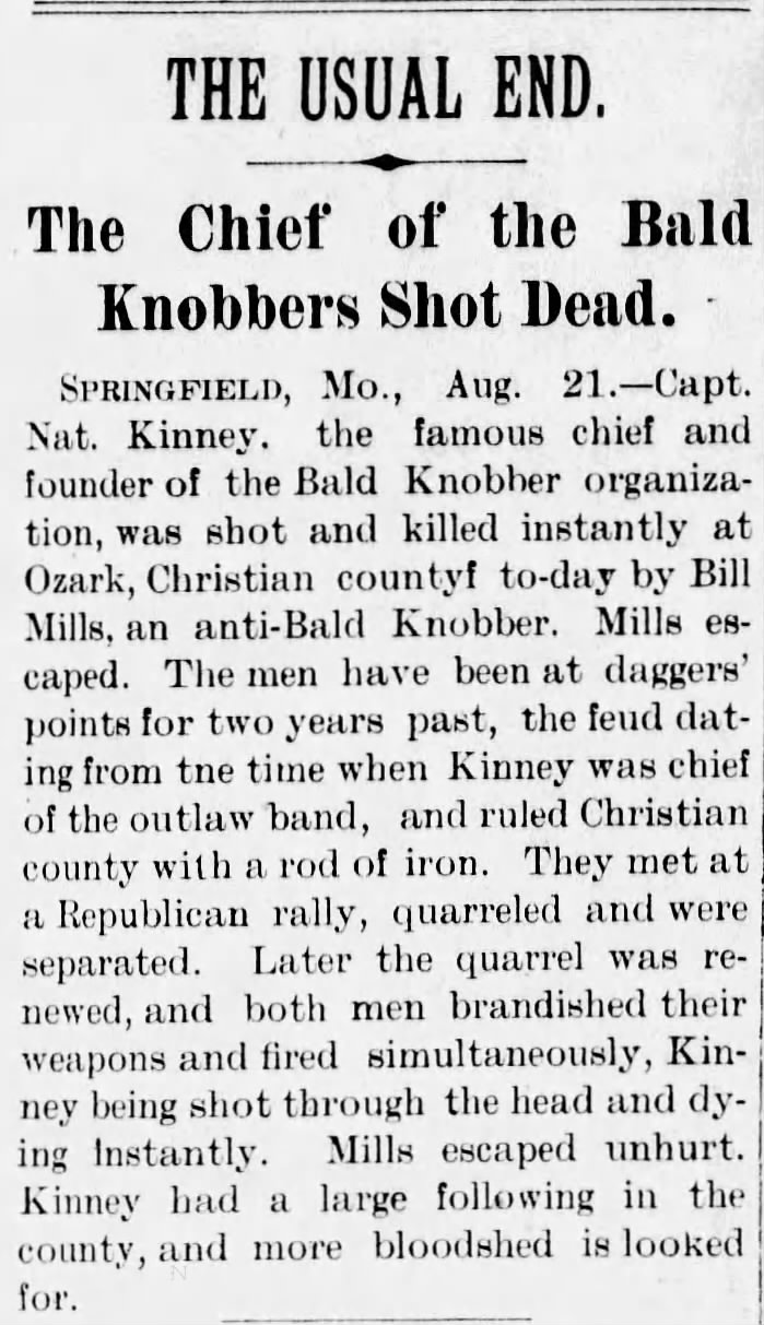 Nat Kinney Killed Aug 21 1888 2