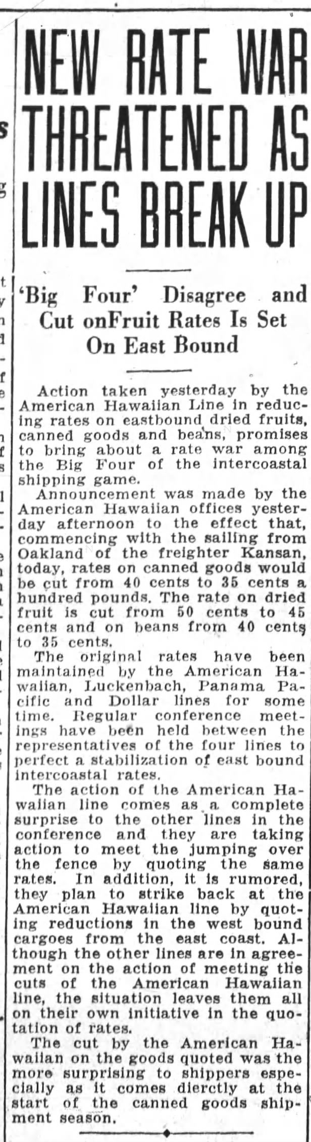 Kansan dried fruit canned goods Aug 1931