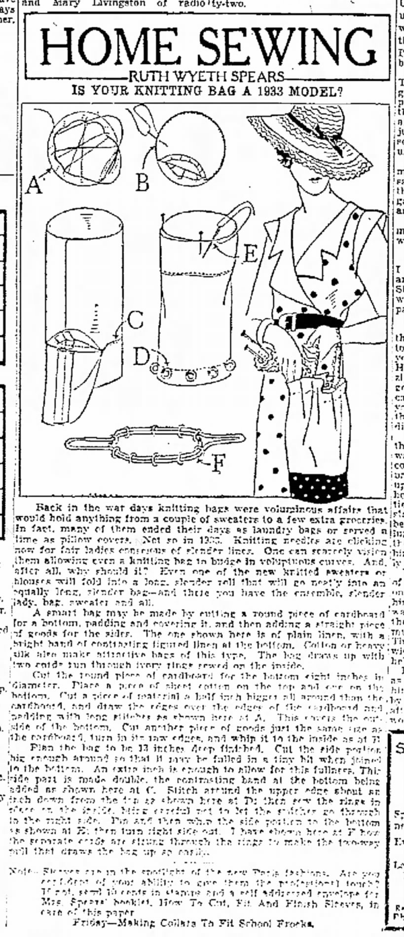 9 aug 1933 rws knitting bag 
