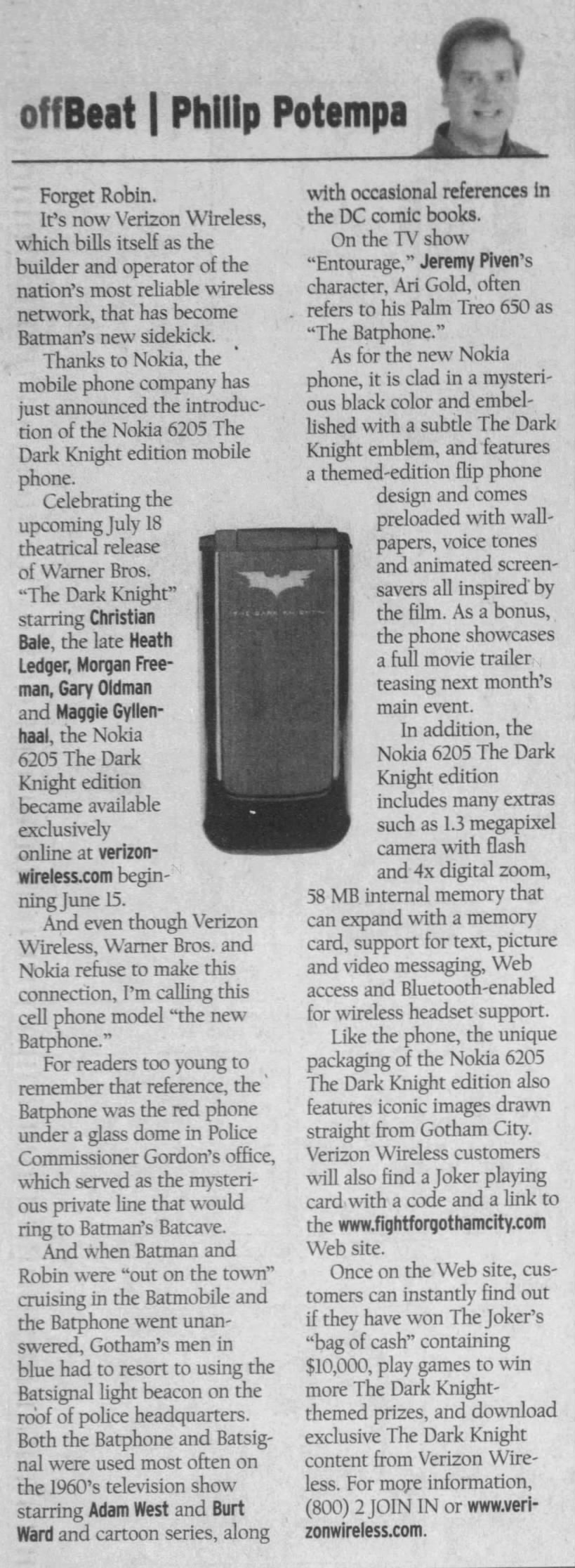 offBeat Verizon Wireless Batphone