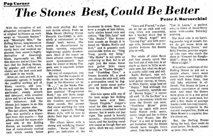 The Stones Best, Could Be Better